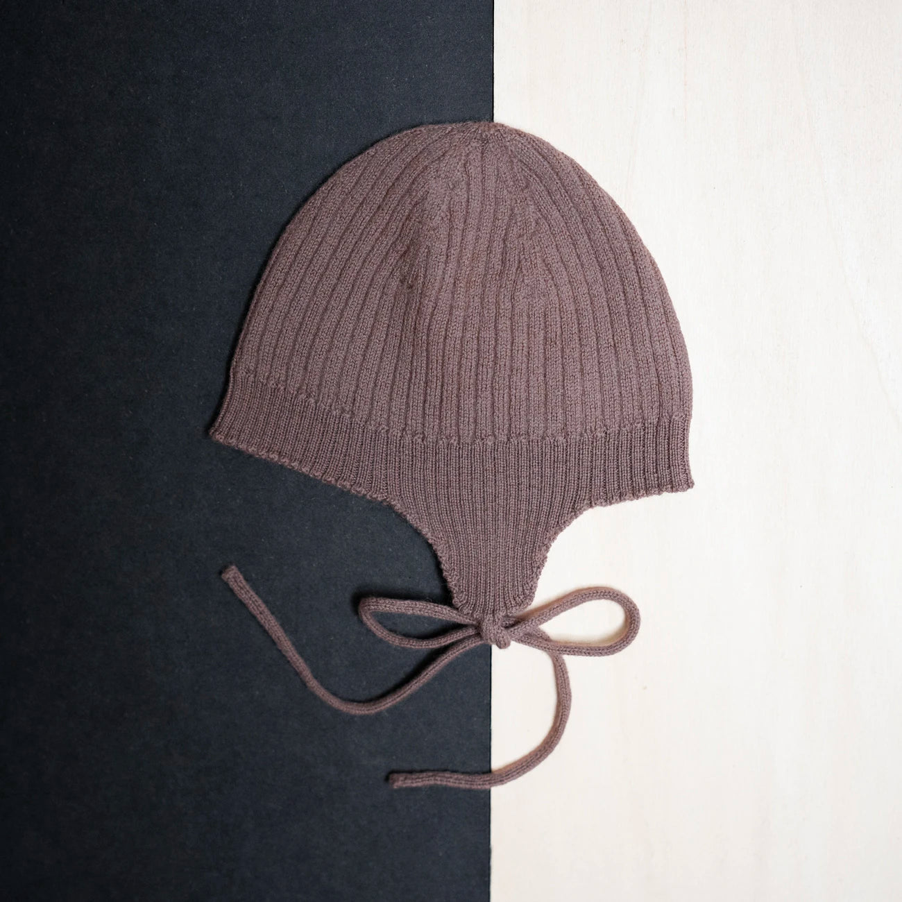 THE WOOLLY BABY HAT - mauve