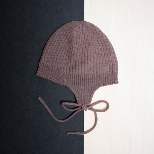 THE WOOLLY BABY HAT - mauve
