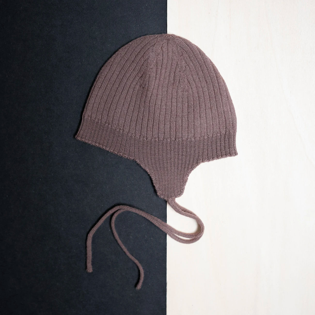 THE WOOLLY BABY HAT - mauve