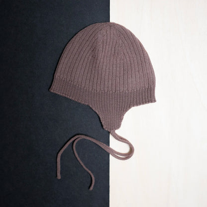 THE WOOLLY BABY HAT - mauve