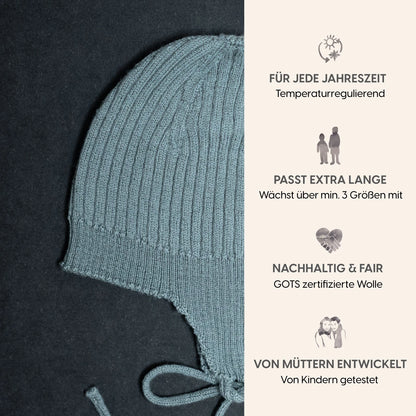 THE WOOLLY BABY HAT - sage