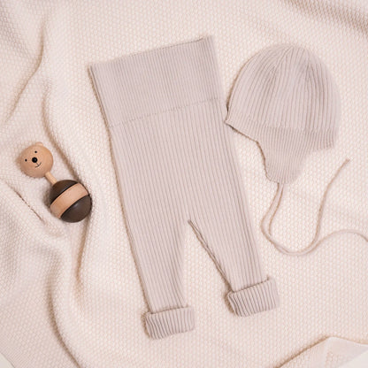 THE WOOLLY BABY LEGGINGS - sand