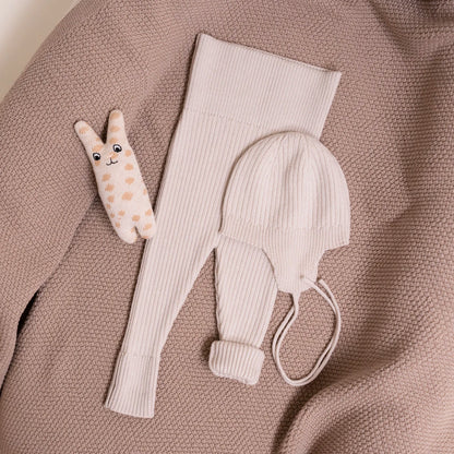THE WOOLLY BABY LEGGINGS - sand