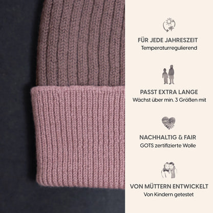 THE WOOLLY BEANIE MULTI - mauve