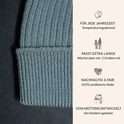 THE WOOLLY BEANIE - sage