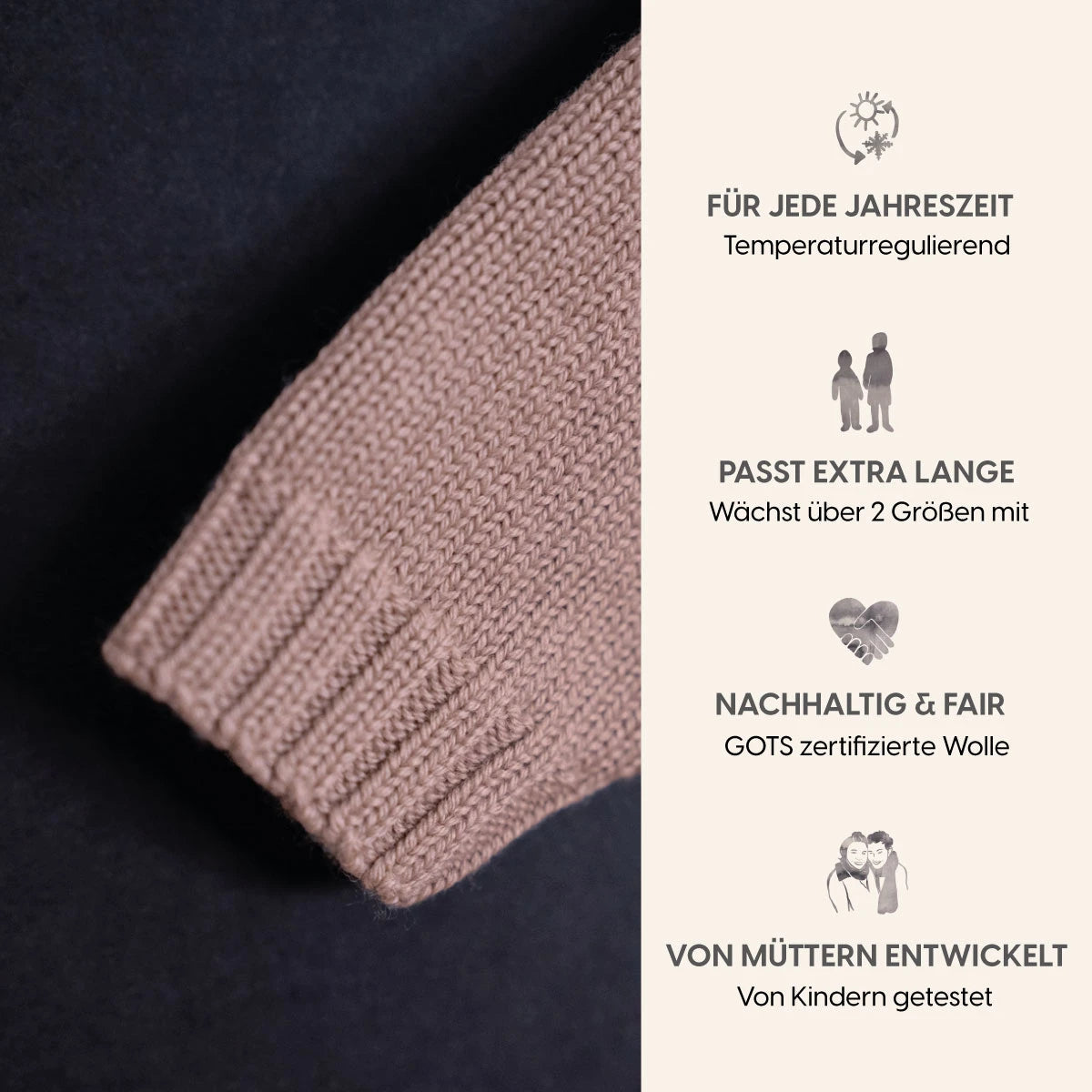 THE WOOLLY CARDIGAN - cappuccino