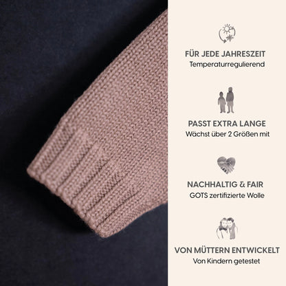 THE WOOLLY CARDIGAN - cappuccino