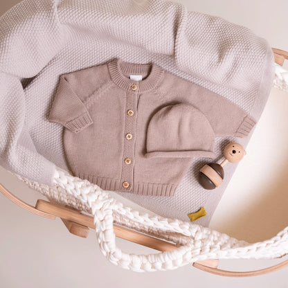 THE WOOLLY CARDIGAN - cappuccino