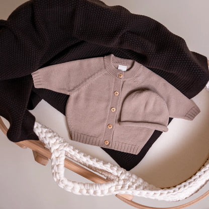 THE WOOLLY CARDIGAN - cappuccino