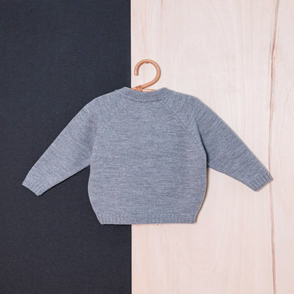 THE WOOLLY CARDIGAN - cloud grey