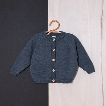 THE WOOLLY CARDIGAN - graphite grey