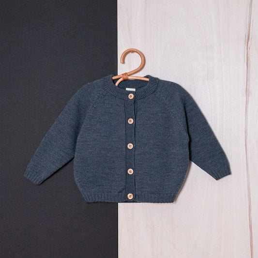 THE WOOLLY CARDIGAN - graphite grey