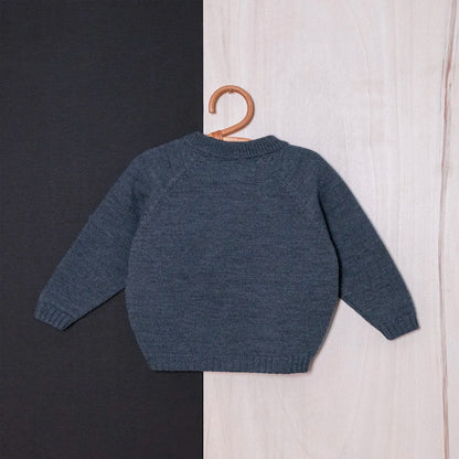 THE WOOLLY CARDIGAN - graphite grey