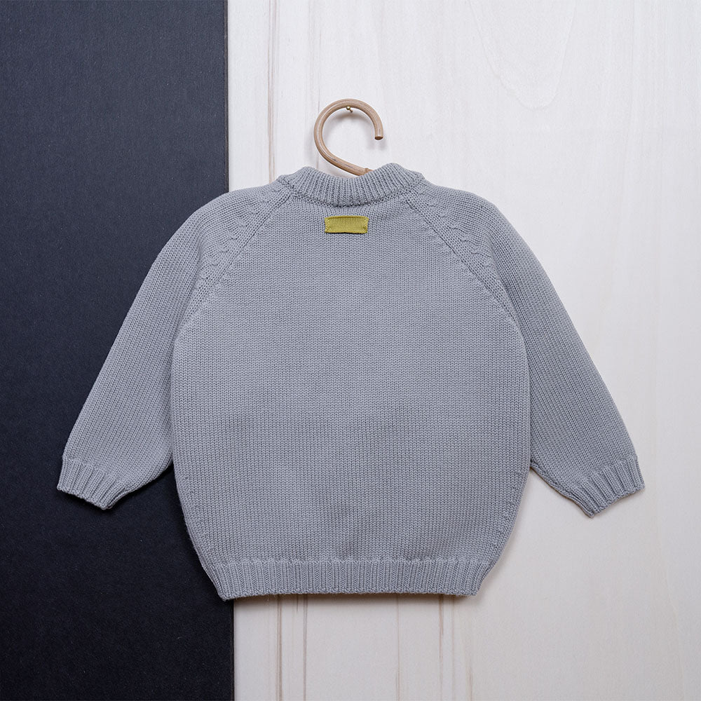 the woolly cardigan - light grey