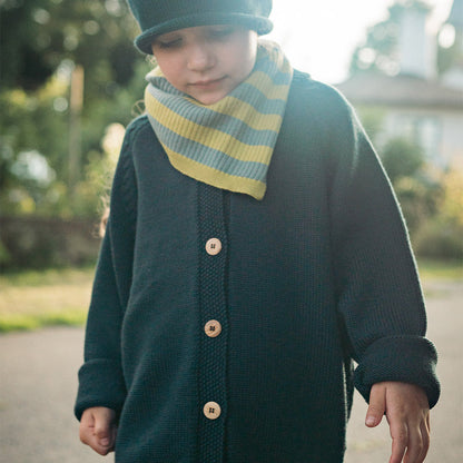 THE WOOLLY SCARF KIDS - stripe quince