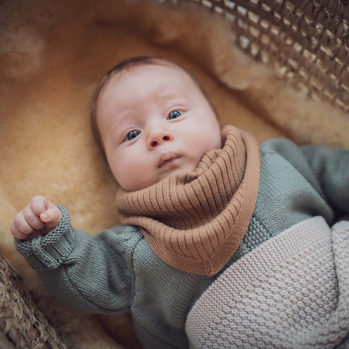 THE WOOLLY SCARF BABY - camel